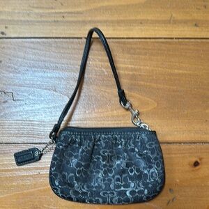 Coach Black Signature Wristlet